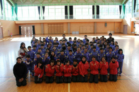 東日本大震災復興支援活動「ふれあい陸上競技教室」⑪５年生集合写真