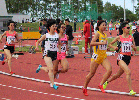 網走1500m　森智香子選手・中川文華選手