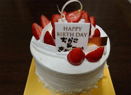 森智香子選手、京香選手 誕生日ケーキ