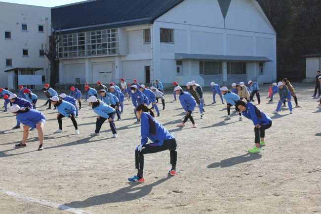 東日本大震災復興支援活動「ふれあい陸上教室」①