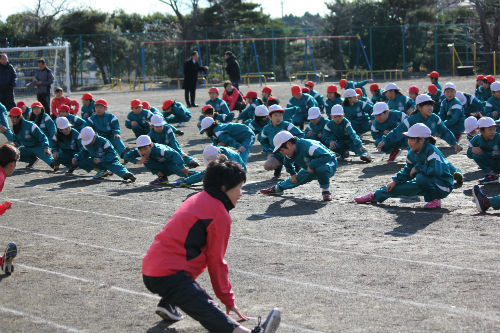 東日本大震災復興支援活動「ふれあい陸上教室」①