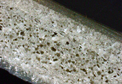 Cross section of Chemical foaming agent