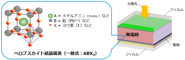 フィルム型ペロブスカイト太陽電池